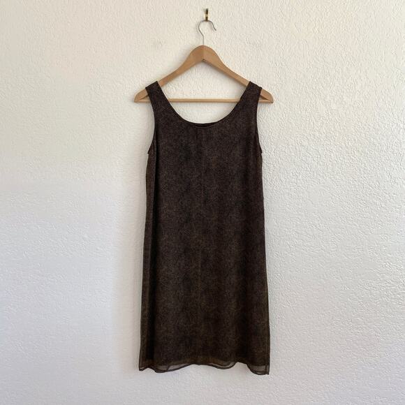 VTG Robbie Bee Silk Two-Piece Dress & Duster Set Black & Tan Knee Length Size 6 - Picture 10 of 14